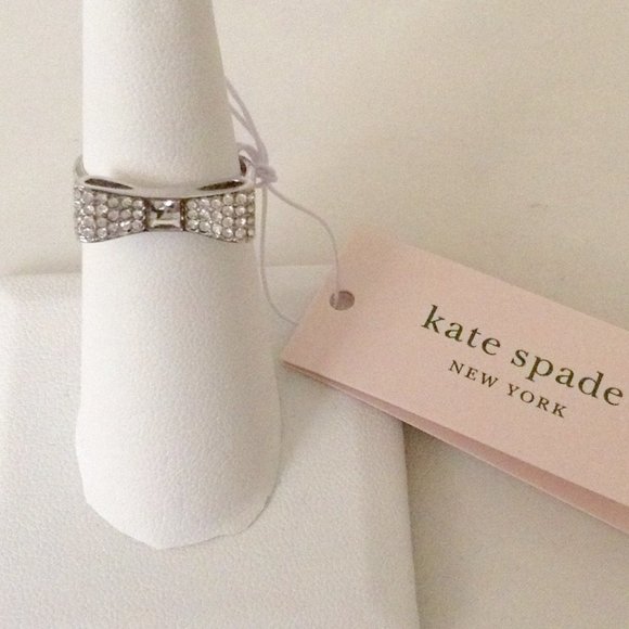 kate spade bow ring silver